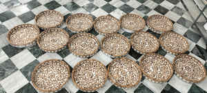 Precio de fábrica, venta al por mayor, incrustaciones de hueso hechas a mano, soporte de pastel de madera para servir postres en cumpleaños - Product Image 2