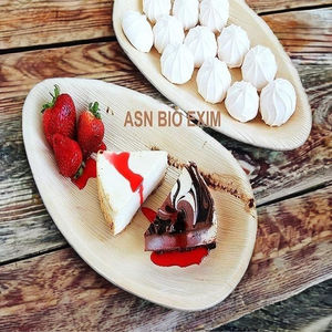 Vaisselle en bambou jetable écologique Plats et assiettes biodégradables au design classique pour les fêtes - Product Image 2