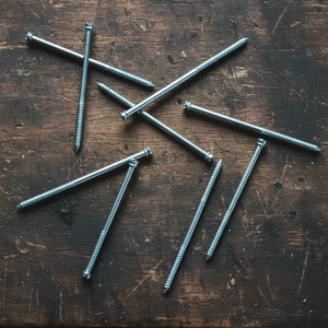 Tornillos parciales de cabeza ranurada de acero al carbono con doble extremo zincado, métricos/pulgadas, grado industrial PDC, clase 4.8 6.8, para fijación de madera - Product Image 1