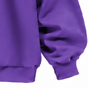 Sweat-shirt violet oversize à col montant unisexe, épais, à manches longues, coupe ample, imprimé personnalisé, streetwear décontracté, hiver - Product Image 5