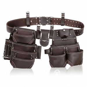 Ceinture à outils en cuir véritable de qualité supérieure, personnalisée, pour la construction, vente en gros - Product Image 1