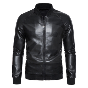 <b>Mens</b> Youth Slim Fit Leather Motorcycle <b>Jacket</b> Winter European American Style Lapel Collar Eco-Friendly Fashionable Biker Coat - Product Image 4