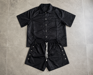 Custom Logo Nylon Polyester Buttons Polo Shirt 2 Piece Set Cargo <b>Shorts</b> Jogging Suit <b>Men</b> Tshirts <b>Short</b> Set <b>Tracksuit</b> for <b>Men</b> - Product Image 3