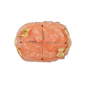 Juego de posavasos de bandeja de servicio de resina de 3 niveles chapado a mano madera de alta calidad personalizado hogar restaurante comida india ocasiones - Product Image 3