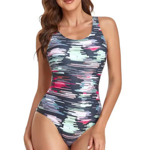 Traje de Baño Entero Estampado para Mujer, Ropa de Playa, Traje de Baño de Pierna Alta para Mujer, Venta al por Mayor - Product Image 4