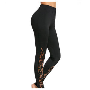 Women's Black High Elastic Waist Full Length Leggings UV Protection Breathable Stretchy Sexy Style All Seasons Wear - Product Image 5