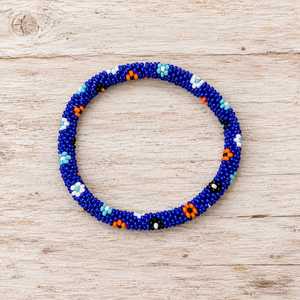 Pulsera Boho Multicolor con Cuentas de Flor de Margarita, No Elástica, con Cuentas de Vidrio de Arroz de Nepal, Pulseras Bohemias para Fiesta Elegante - Product Image 4