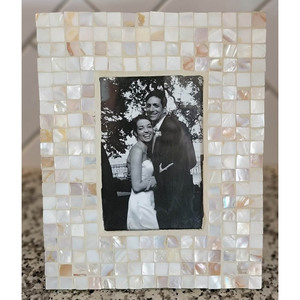 Mother Of Pearl Photo <b>Frame</b> Handmade Natural <b>White</b> Shell Inlay Picture <b>Frame</b> OEM ODM Customized Size Desktop Decorative <b>Frame</b> - Product Image 5