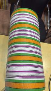 Rollo de Tela Tejida Multicolor con Revestimiento de PVC Ecológico, Antibacteriano, Material Duradero para Bolsas de Compra Reutilizables - Product Image 5