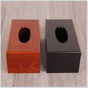 Caja de pañuelos de madera de alta calidad al por mayor – Soporte para pañuelos de papel estilo rústico con acabado pulido liso - Product Image 4