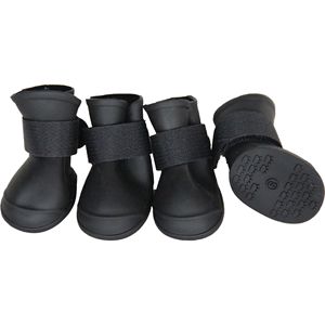 Chaussures pour chien en caoutchouc tout-terrain, chaussettes élastiques protectrices multi-usages pour animaux de compagnie - Product Image 1