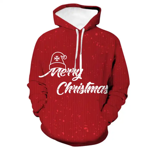 Sudadera con Capucha y Bolsillo Canguro, Impresa en 3D con Diseño de Bolsa de Regalo de Santa Claus - Product Image 2