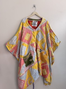 Lot assorti de kaftans vintage Kantha à coupe asymétrique en tissu recyclé - Product Image 5