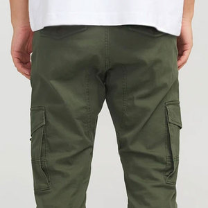 Pantalon cargo en toile de coton pour homme, coupe décontractée, multi-poches, imperméable, respirant, style vintage, service OEM, vente en gros - Product Image 6