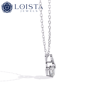 จี้เพชรทรงหัวใจ IOISTA ทองคำขาว รับรองโดย GIA เครื่องประดับหมั้นสำหรับผู้หญิงสุดโรแมนติก - Product Image 2