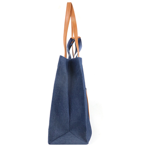 High quality large women's cotton <b>canvas</b> tote bag customizable logo reusable shoulder shopping bag - Product Image 4