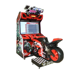 Machine de jeu d'arcade simulateur de course <span class=keywords><strong>Moto</strong></span> GP à monnayeur, en promotion, garantie 1 an, construction en plastique, prise en charge de l'anglais - Product Image 1