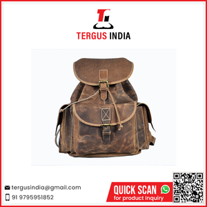 Mochila de Cuero Genuino Crazy Horse de Primera Calidad, Estilo Lujoso, para Hombre, Venta al Por Mayor - Product Image 2