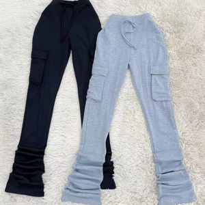 Pantalones de mujer de diseño superior, de tiro medio, ajustados, con pierna acampanada, estilo urbano, casual, para oficina, viajes, invierno - Product Image 5