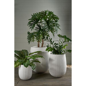 Jardinières en résine à arrivée de qualité supérieure en 3 formes différentes Jardinière et vases de meilleure qualité Pots décoratifs en fibre de verre de couleur élégante Poubelle - Product Image 2
