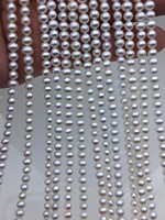 Perles d'eau douce blanches AAA de 4-4,5 mm, perles de taille petite, perles en vrac pour la fabrication de colliers, boucles d'oreilles, bijoux, approvisionnement en gros