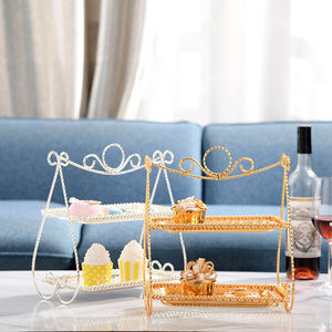 Gold Iron Geometric Dessert Table Plinth Square Round <b>Cake</b> <b>Stand</b> Pedestal Wedding Catering Buffet Riser Rack - Product Image 1