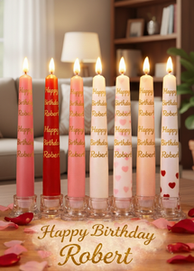 Velas de Cera de Soja y Parafina Personalizadas con Nombre para Cumpleaños, Diseño Romántico de Corazón, Sin Humo, Hechas a Mano para Fiestas - Product Image 3
