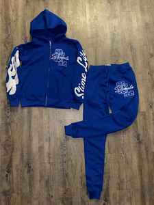 ชุดวอร์มแนวสตรีทแวร์แบบกรดชุดวอร์มมีฮู้ดแบบมีซิปแผ่นรีดกรดกางเกงวอร์มและชุดมีฮู้ด - Product Image 2