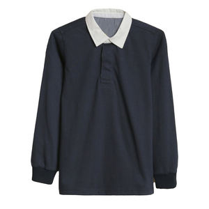 Camisetas de Rugby Gruesas y Resistentes 100% Algodón para Niños, Logotipo Bordado Personalizado, Camisetas Polo de Rugby Clásicas de Manga Larga, Ropa Deportiva para Equipos Juveniles - Product Image 2