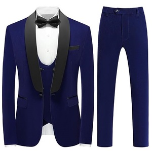 Costume de Mariage Classique Italien 3 Pièces Rouge pour Hommes – Smoking de Garçons d'Honneur en Velours Simple Boutonnage - Product Image 2
