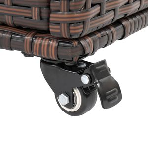 Carrello Bar/Servizio XH in Rattan Intrecciato con Ruote per Esterni - Ideale per l'Intrattenimento all'Aperto - Product Image 5