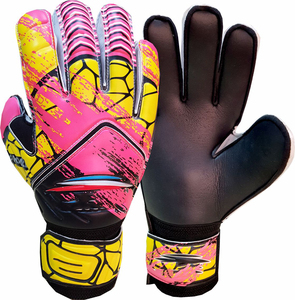 Football Goalkeeper Gloves Full Finger Green Camouflage PU Leather Non-Slip Breathable Adjustable Wrist <b>Strap</b> Hook Loop Closure - Product Image 2