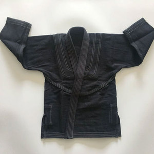 Ensemble de Kimono de Jiu-Jitsu Brésilien de Haute Qualité 100% Coton, Couleur Noire, Unisexe, Uniforme BJJ avec Ceinture Blanche, Poids Moyen - Product Image 3