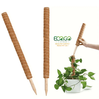 Poteau en fibre de coco flexible |   Support de plante en fibre de coco pliable avec noyau métallique |   Pour les Monstera, les Philodendron et les plantes grimpantes