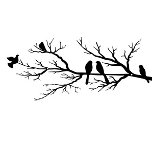 Iron <b>Wall</b> Art For Living Room Metal Birds <b>Wall</b> Hanging Birds on <b>Tree</b> Metal <b>Wall</b> Art Decor for Living Room Black Iron Bird - Product Image 1
