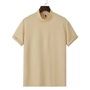 Camiseta Casual de Hombre, Color Lavanda, Cuello Redondo, Manga Corta, Corte Regular, Tejido de Punto, Logotipo Frontal, Transpirable, Secado Rápido, 100% Algodón - Product Image 4