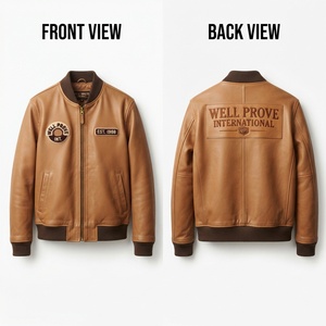 Veste de motard en cuir PU premium, respirante, en peau de mouton, noire, avec patch brodé personnalisé et logo en relief au dos - Product Image 6