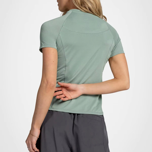 Nouveau T-shirt pull-over pour femme avec logo personnalisé, effet délavé, coupe ajustée, fabriqué par des professionnels - Product Image 4