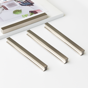 Modern Minimalist Eco-Friendly Aluminum Alloy Rectangular Cabinet Handle Hardware Products Brushed <b>Drawer</b> <b>Pull</b> Wardrobe - Product Image 4