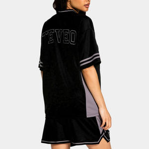 Ensemble de maillots de football américain pour femmes, col en V, en mesh, avec impression de numéro personnalisé, coupe ample, marque privée, fabricant OEM en gros, USA - Product Image 4