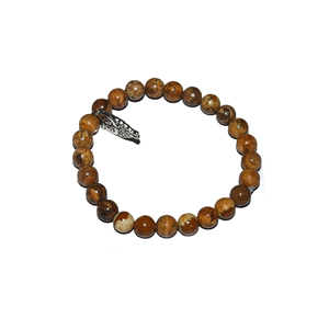 Pulsera con Dije de Búho de Cristal Jasper - Accesorio de Moda - Product Image 2