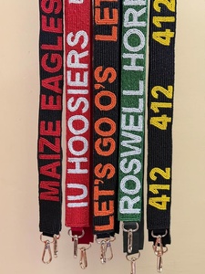 Wholesale Gameday Beaded Purses Straps College Girls Team Personalized Team Strap with Sports Icons Football Fan Accessories - Product Image 3