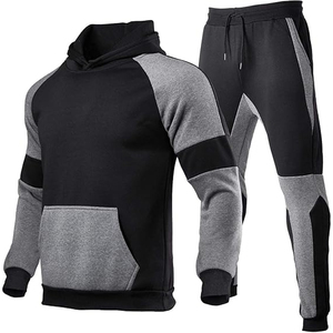 Men Jogger Tracksuit <b>Set</b> Full Zip Hooded Jacket and Sweatpants Casual Gym Sportswear Clothing Outfit - Product Image 4
