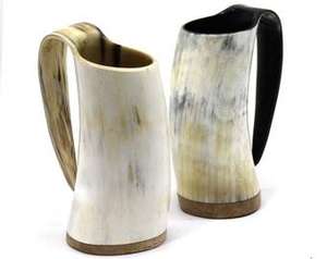 Tasses créatives portables en céramique pour café, bière et vin, pour les sports en intérieur et en extérieur, et accessoires de bar en corne véritable - Product Image 3