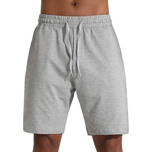 Shorts Bermuda Homme Gris Uni en Coton 2026 – Taille Mi-Haute, Fermeture Élastique, Style Décontracté Tricoté Respirant – Short de Sport Haute Qualité - Product Image 1