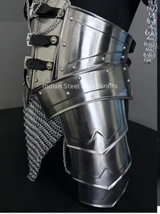 Armadura de Caballero Medieval de Acero Inoxidable Plateado con Placas de Malla Soldadas para Cosplay, SCA y Reenactment - Uttarakhand - Product Image 2