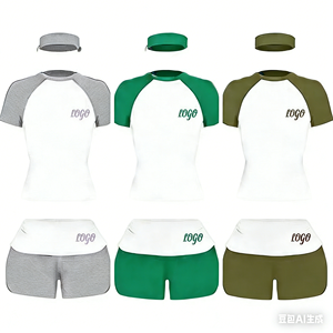 Conjuntos de Shorts para Mujer 2026, Estampado de Leopardo/Guepardo, Logotipo Personalizado, Camisetas de Algodón de Alta Calidad, Ropa, Conjuntos de Shorts para Mujer - Product Image 2