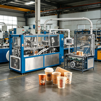 Máquina para Vasos de Papel con Doble Pared y Ondulación, Equipo de Sellado Ultrasónico para la Fabricación de Vasos para Bebidas Calientes