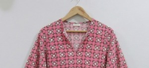Robe de bureau formelle mi-longue en coton 100% respirant et écologique pour femmes, à motif floral, faite à la main, été, OEM - Product Image 5
