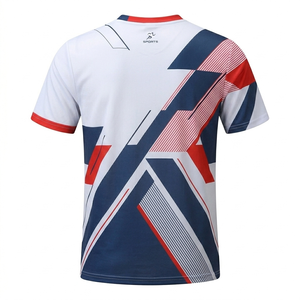 เสื้อแบดมินตันแขนสั้นแบบซับลิเมชั่นสั่งทำได้สำหรับทุกเพศ ระบายอากาศได้ดี แห้งเร็ว เหมาะสำหรับเล่นกีฬา ชุดทีม - Product Image 3